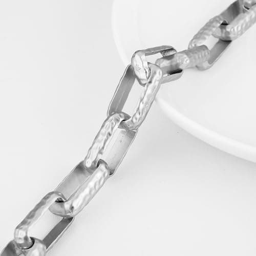 HZMAN Men's Hip Hop Alloy Heavy Paperclip Chain Necklace Gift