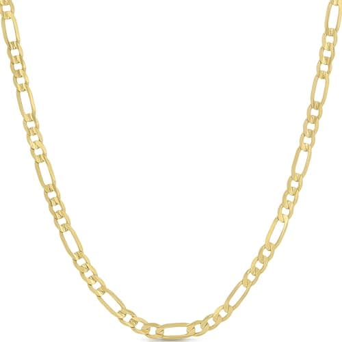 EVAYA Real Solid 14k Gold Figaro Chain - Durable, Tarnish-Resistant