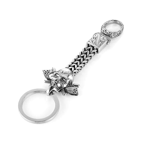 HZMAN Stainless Steel Heavy Duty Car Key Holder & Motorcycle Key Chain Cool Viking Animal Design