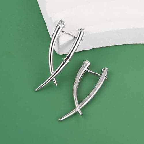 Women's Silver Spike Stud Earring