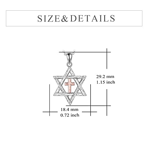 Star of David Necklace: Jewish Christian Jewelry Gift