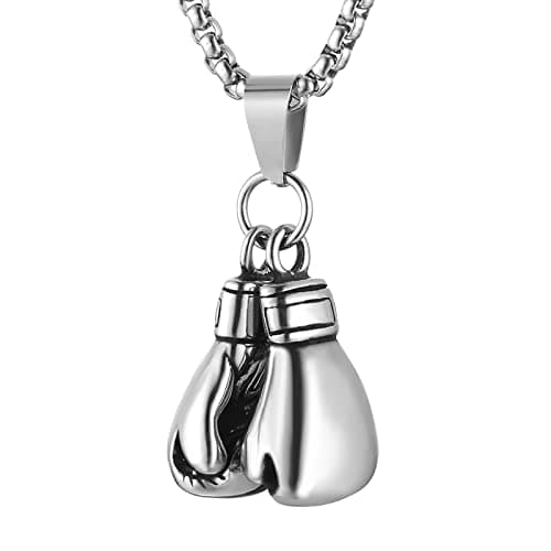 HZMAN Punk Stainless Steel Boxing Glove Chain Pendant Necklace