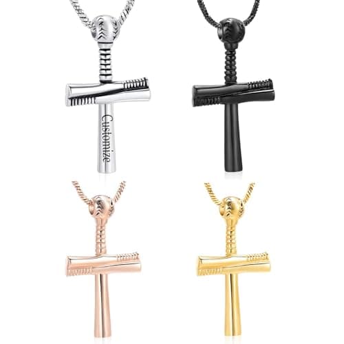AIWENXI Baseball Ash Jewelry Pendant for Cremation Keepsake