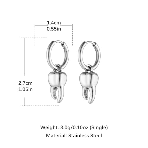 HZMAN Retro Stainless Steel Hinged Huggie Hoop Earrings for All
