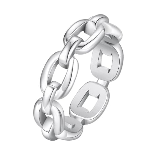 VNOX 18K Gold Plated Silver Stainless Steel Cufflink Ring for Women