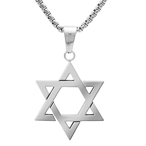 Men's Oumval Star of David Dainty Judaic Pendant 24 Inches Chain Gift