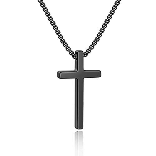 Stainless Steel Cross Necklace for Men and Boys