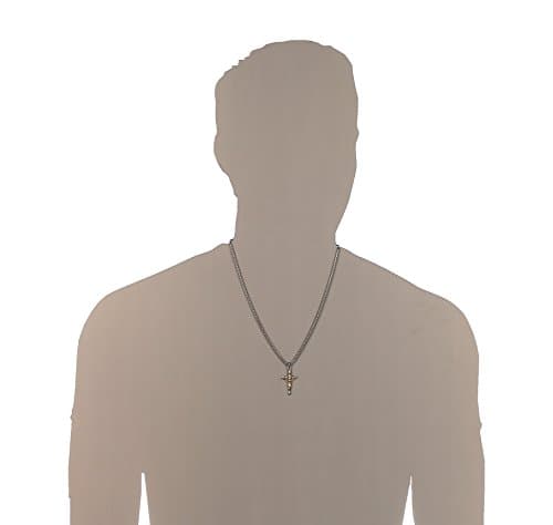 Christian Crucifix Cross Pendant Necklace Stainless Steel with Chain