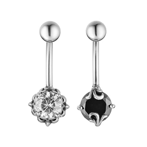 HZMAN 14G Surgical Steel Gothic Belly Button Rings for Women