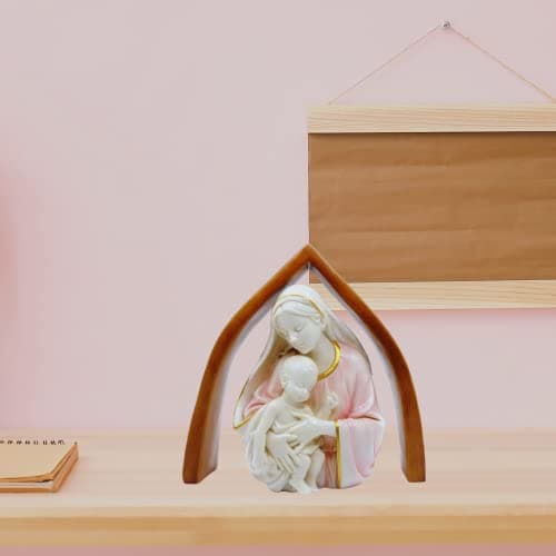 13" Virgin Mary and Child Statue - Religious Home Decor