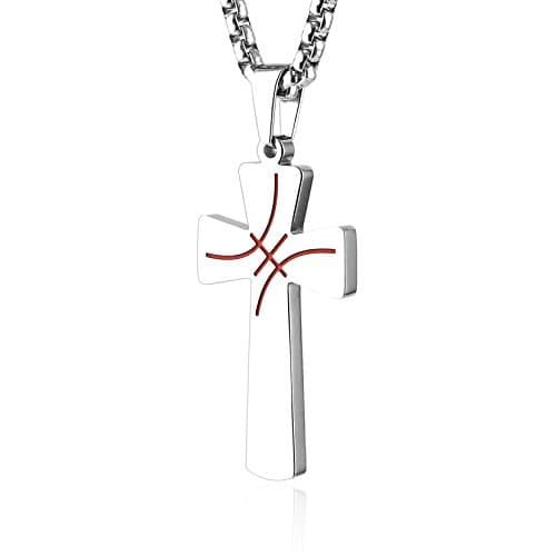 HZMAN I CAN DO ALL THINGS STRENGTH Bible Verse Basketball Pendant Necklace