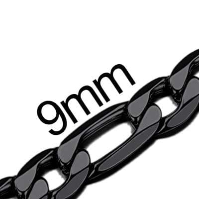 Men's Stainless Steel Cuban Link Chain Necklace, Silver/Black/Gold Plated, 4/6/9mm, 18-30 inches, Gift Jewelry