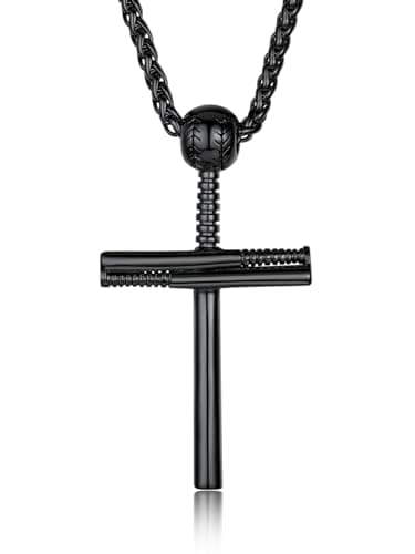GOLDCHIC JEWELRY Sports Necklaces for Men and Teens – Stainless Steel Chain Jewelry for Football, Baseball, Soccer, Basketball, and Softball Fans