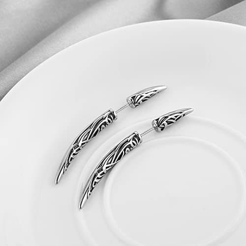 Stainless Steel Spike Stud Earrings for Men and Women