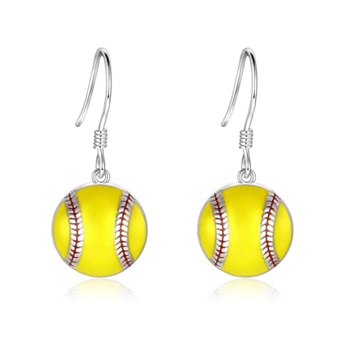 Sports Mom Jewelry: 925 Sterling Silver Earrings for Softball, Volleyball, Basketball, Baseball, Football, and Soccer – Hypoallergenic Gifts for Women and Players