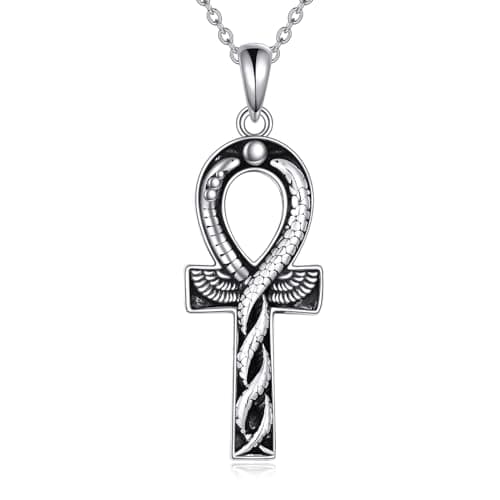 YONFQE Celtic Knot Sterling Silver Abalone Cross Pendant Jewelry for Women