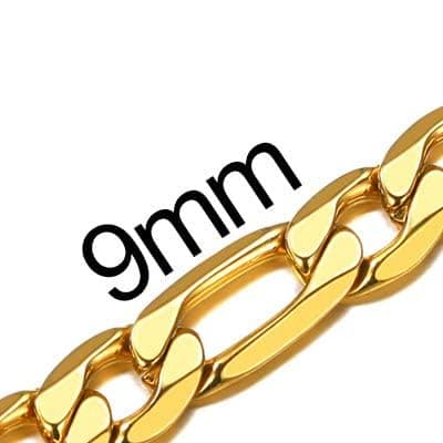 Men's Stainless Steel Cuban Link Chain Necklace, Silver/Black/Gold Plated, 4/6/9mm, 18-30 inches, Gift Jewelry