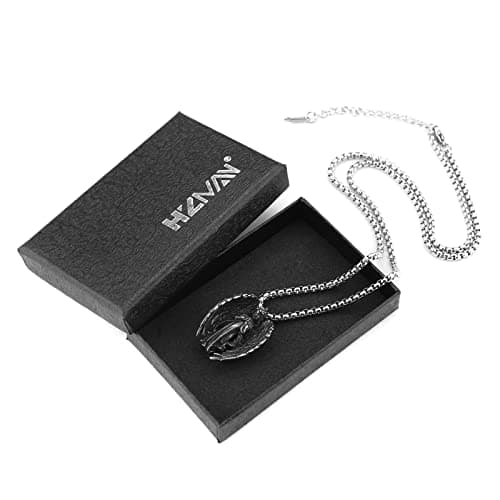 HZMAN Guardian Angel Pendant Necklace for Women Stainless Steel Jewelry