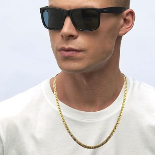 7 Pcs Stainless Steel Necklace Chain Kit with Dollar Pendant - Gold/Silver Plated Men Boys Women