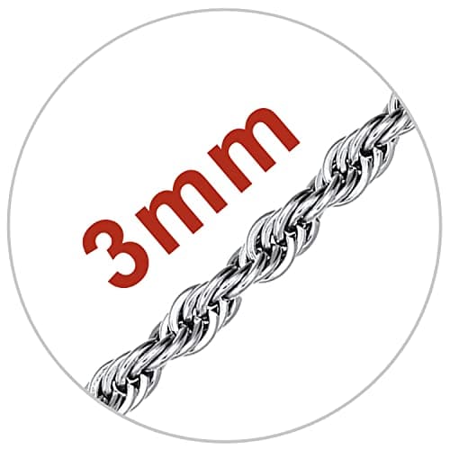 Figaro Chain Necklace - 3mm-9mm Stainless Steel, 18K Gold Plated, 16"-30"