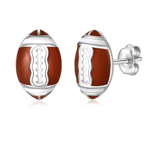 Sports Mom Jewelry: 925 Sterling Silver Earrings for Softball, Volleyball, Basketball, Baseball, Football, and Soccer – Hypoallergenic Gifts for Women and Players