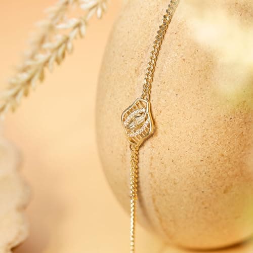 HZMAN Virgin Mary Bracelet for Women - Rose Gold Plated Our Lady of Guadalupe Link Bracelet