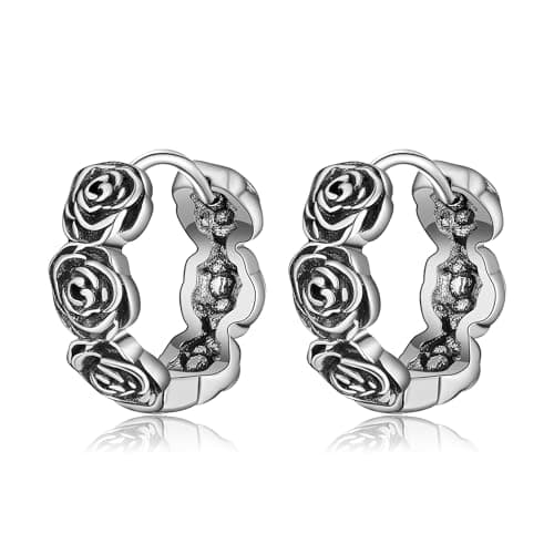 Celtic Knot Hoop Earrings 925 Sterling Silver Vintage Irishmens Women