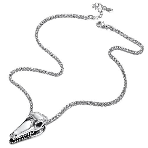 Richsteel Men's Crocodile T-Rex Skeleton Punk Jewelry