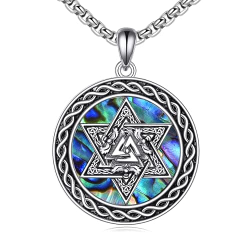 Nordic Viking Star of David Necklaces for Men and Women