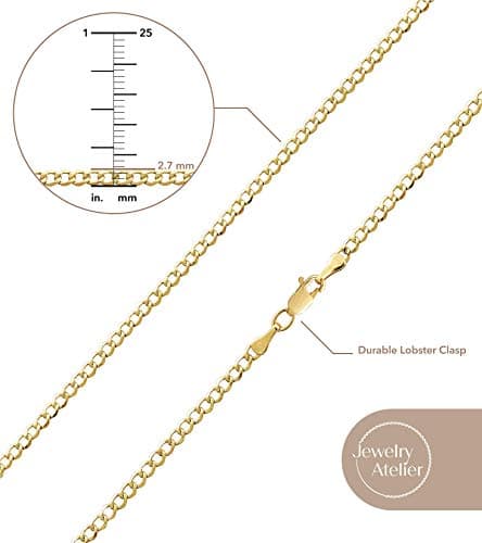 Jewelry Atelier Gold-Filled Cuban Necklaces for All (2.7mm-5.5mm)