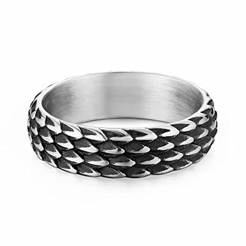 Dragon Scale Ring Stainless Steel Vintage Gothic Punk Biker Jewelry Gift