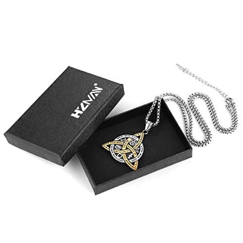 Triple Goddess Triquetra Necklace Triple Knot Pendant