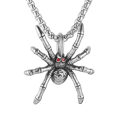 HZMAN Men's Gothic Stainless Steel Halloween Pendant Necklace Jewelry Gift