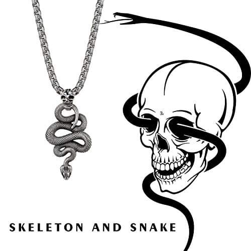 Retro Nainsect Zodiac Snake Pendant Necklace