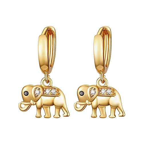 14K Gold Plated Animal Dangle Earrings for Women Girls Gift