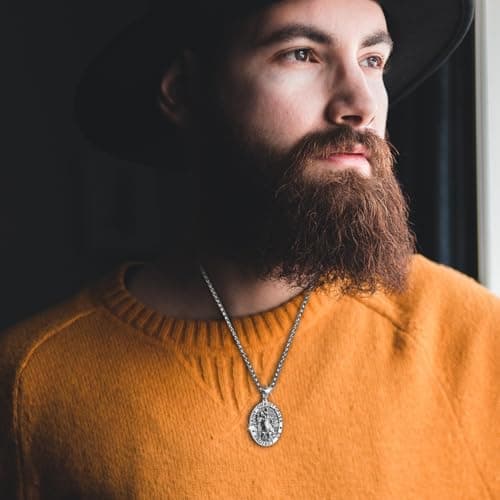 Saint Christopher Necklace - Blessing for Safety & Protection, Gift for Men, Women, Family
