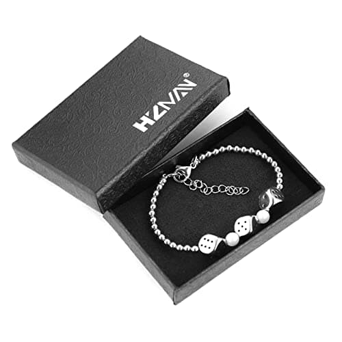 HZMAN Adjustable Beaded Bracelet for Women Artificial Pearl Party Jewelry