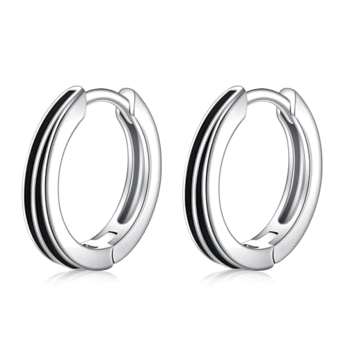 Celtic Knot Hoop Earrings 925 Sterling Silver Vintage Irishmens Women