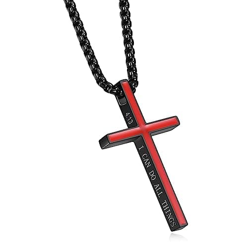 Rnivida Philippians 4:13 "I CAN DO ALL THINGS" Bible Verse Pendant Necklace