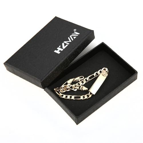14K Gold Plated Figaro Chain Link Bracelet for Women Men