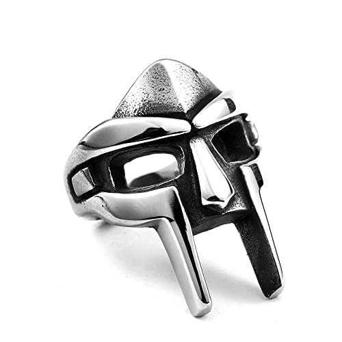 Men's Vintage Stainless Steel Doom Mask Ring Gothic Punk Accessories
