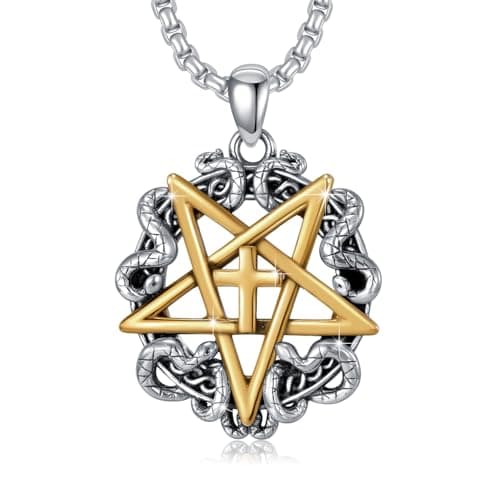 Silikepa 925 Sterling Silver Mysterious Snake Pendant Necklace