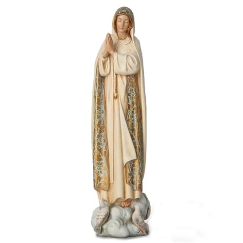Buildclassic BC Catholic Our Lady of Fatima Statue, 12" H, Blessed Virgin Mary Figurine for Altar and Religious Gift