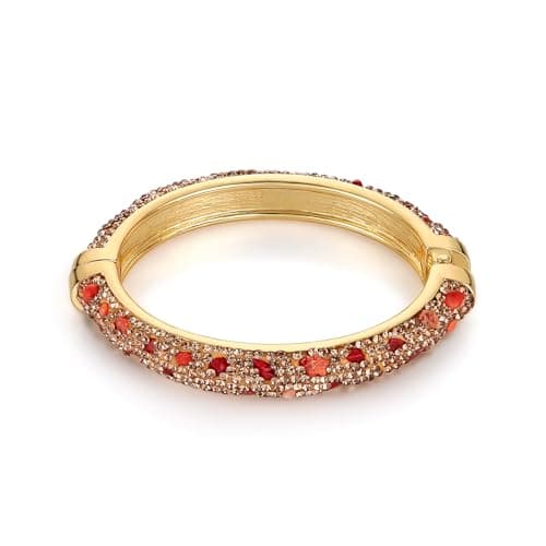 Chunky Gold Plated Stone Chips Cuff Bracelet for Women - Retro Gravel Agate Jewelry Gift