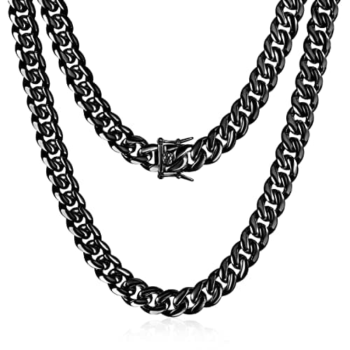 Mens Heavy Miami Cuban Link Chain 14k Gold Plated Choker Necklace/Bracelet