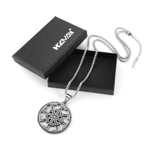 HZMAN Kolovrat Stainless Steel Retro Slavic Pendant Jewelry Gift