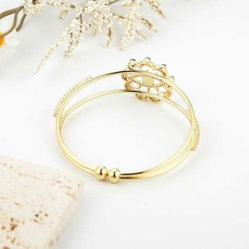 HZMAN Evil Eye Dainty 18K Gold Plated Women's Adjustable Bracelet Jewelry Gift
