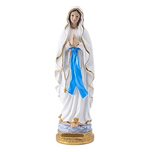 Qianling 8.7" Virgin Mary Statue for Catholic Altar Decor