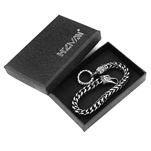HZMAN Dragon Head Bracelet Stainless Steel Gothic Punk Biker Jewelry Gift