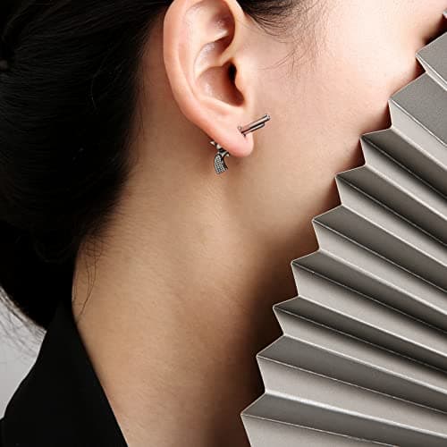 HZMAN Stainless Steel Gun Stud Earrings